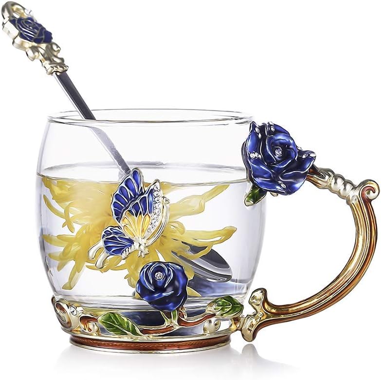 Thumbnail 4 de Luka Tech Enamel Flower Coffee Mug with Steel Spoon ⚡
