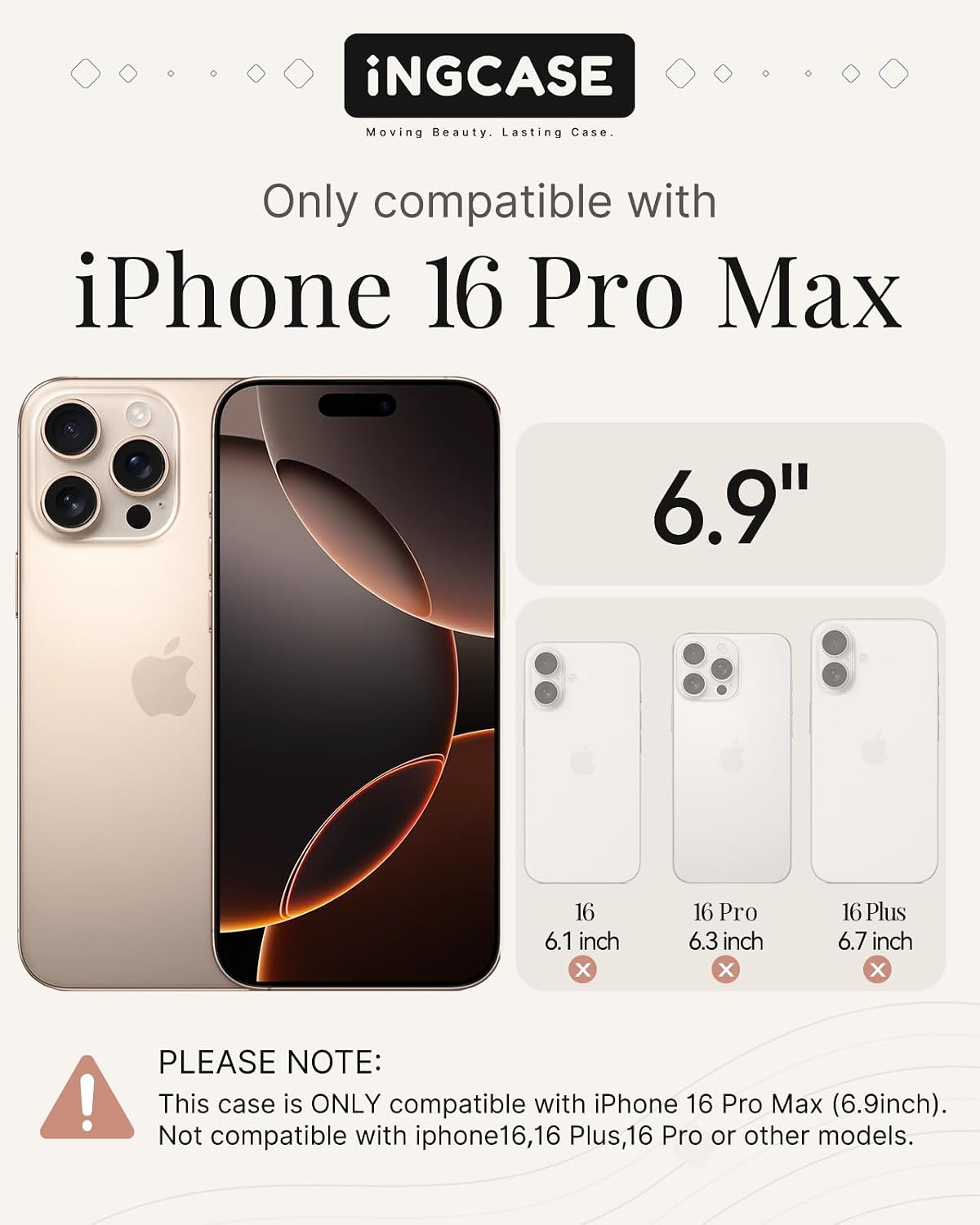 Detalle de Ingcase iPhone 16 Pro Max Case, Daisy Floral TPU with Magnetic Ring Stand