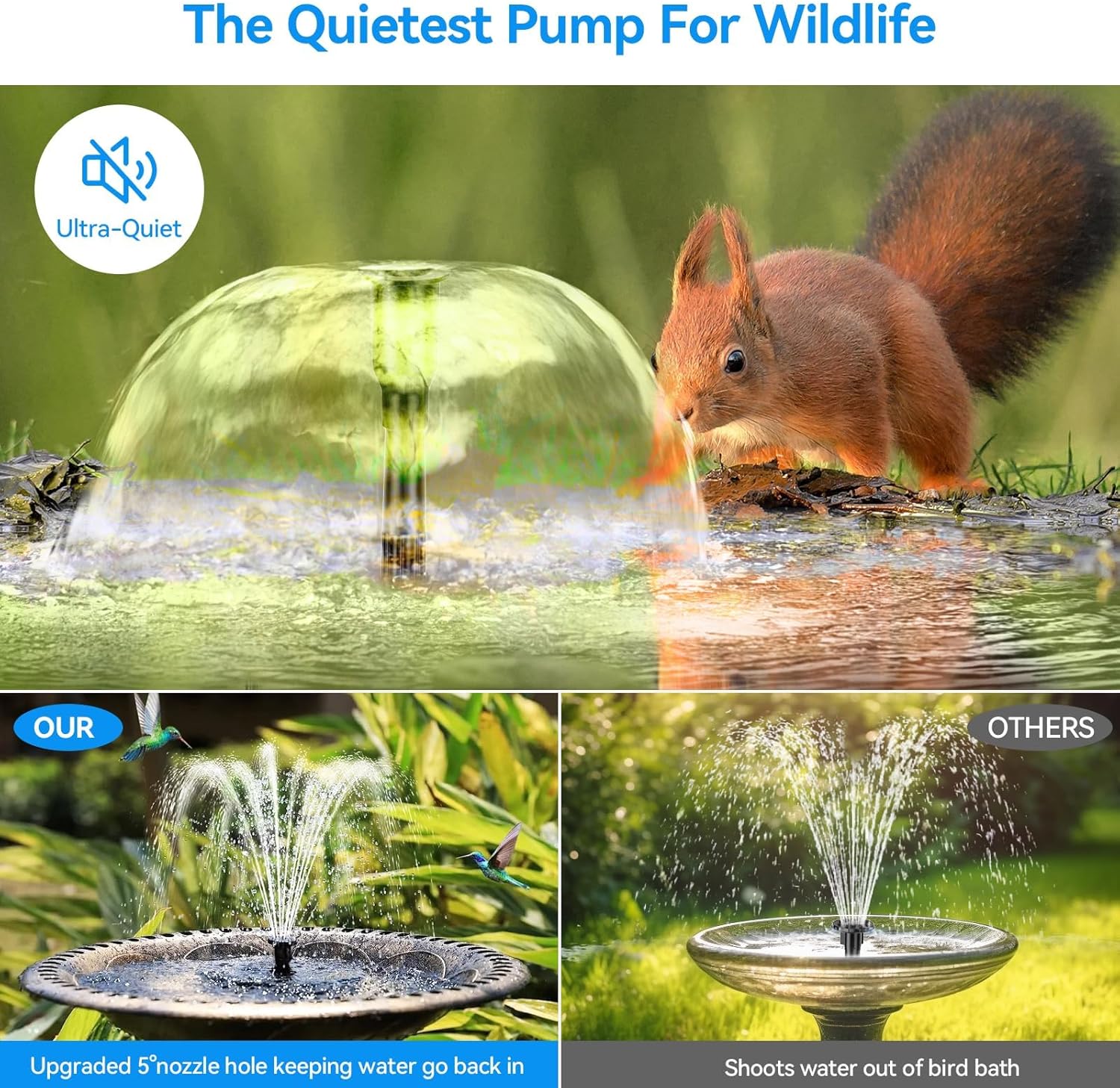 Thumbnail 1 de POPOSOAP 6.5W Solar Fountain Pump with Built-In Battery Backup