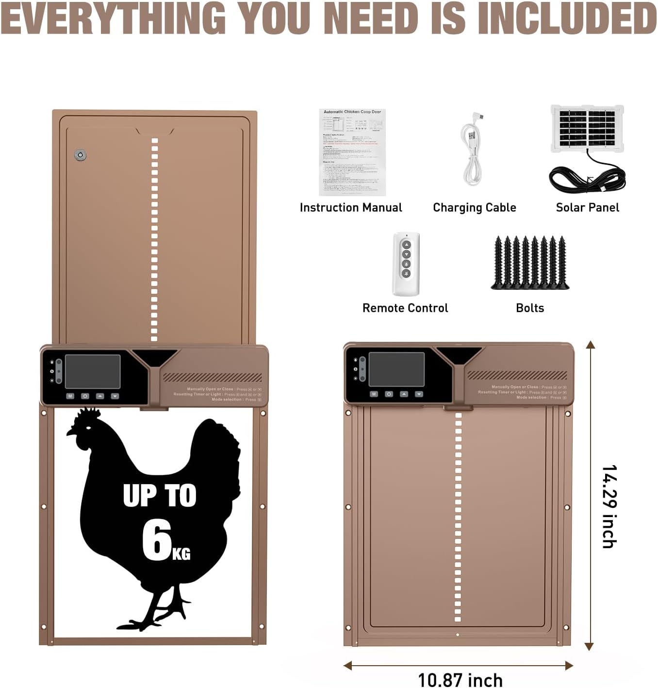 Thumbnail 6 de Fophop automatic chicken coop door, 4000mAh battery