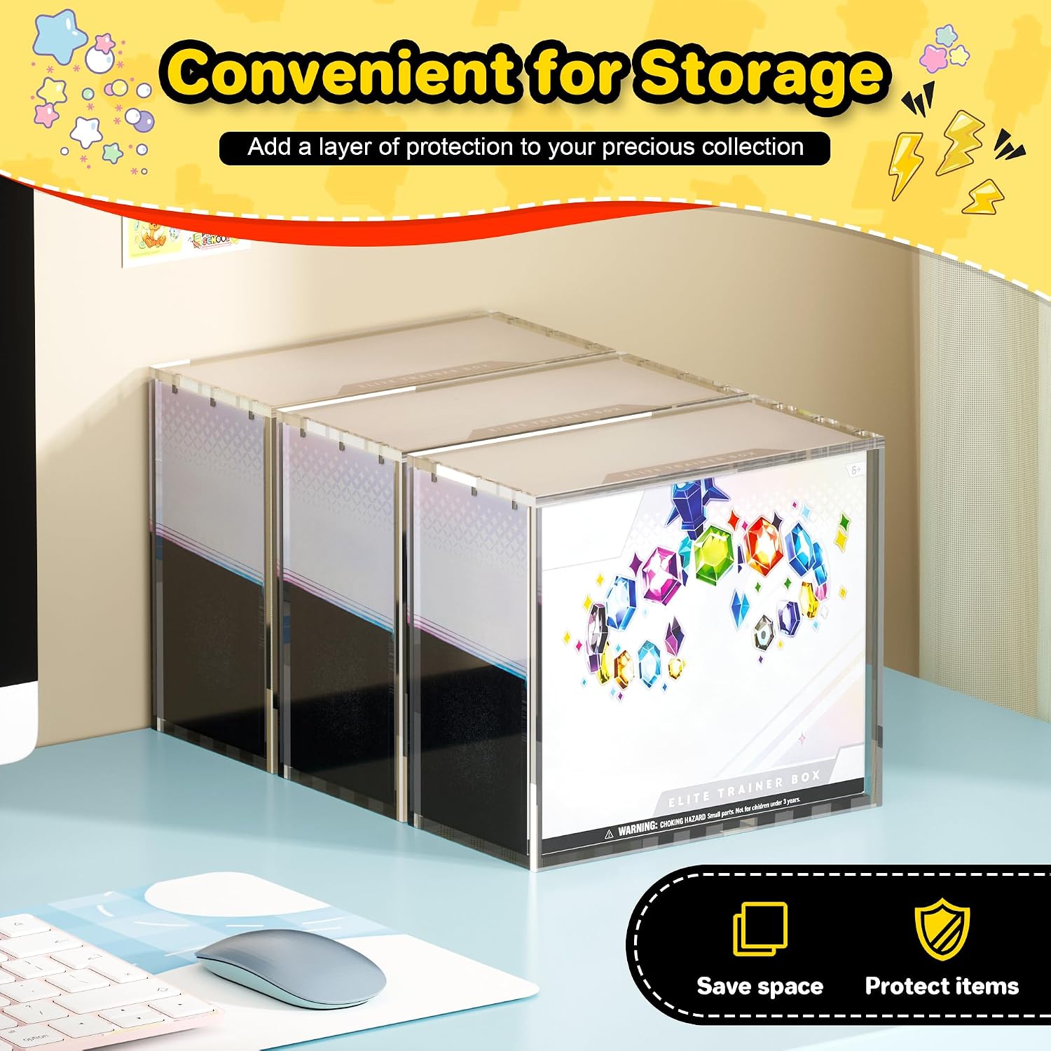 Thumbnail 6 de Kisbox 2 PCS ETB Protector Case: 5mm Acrylic Display Case for Elite Trainer Boxes