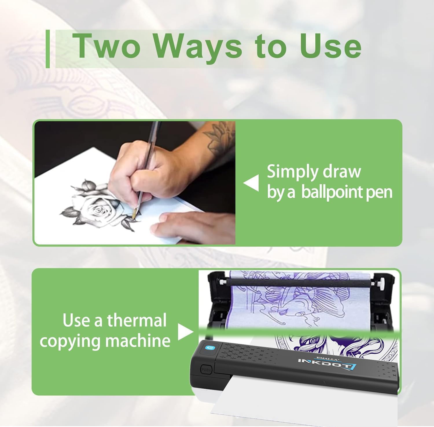 Thumbnail 4 de Unihuby Stencil Tattoo Transferpapier 4‑lagig A4
