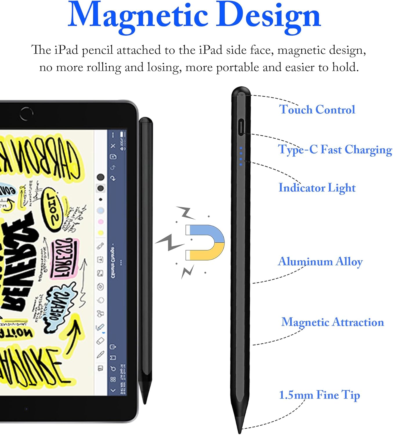 Thumbnail 3 de Magnetic iPad stylus pen 13g