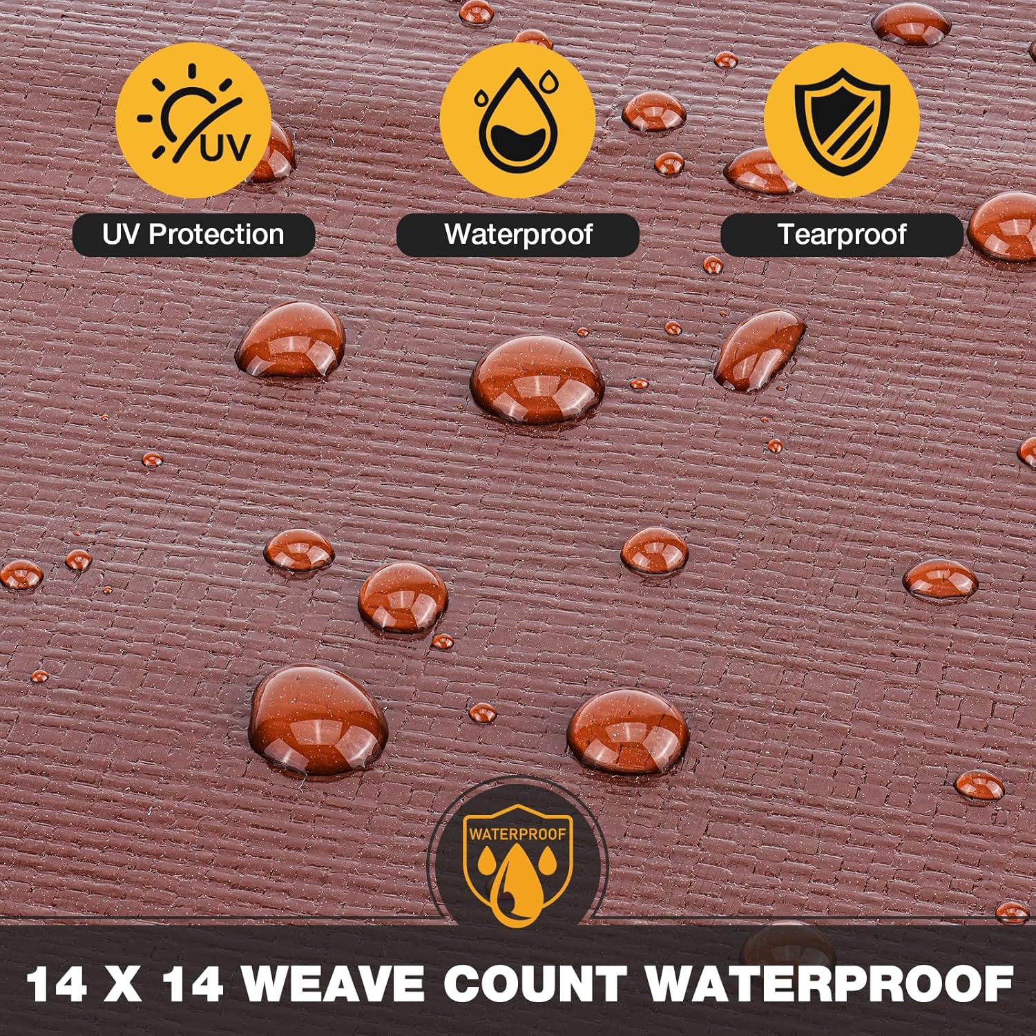 Thumbnail 3 de Winpull 12x16FT 16 Mil Heavy Duty Tarp with Brass Grommets