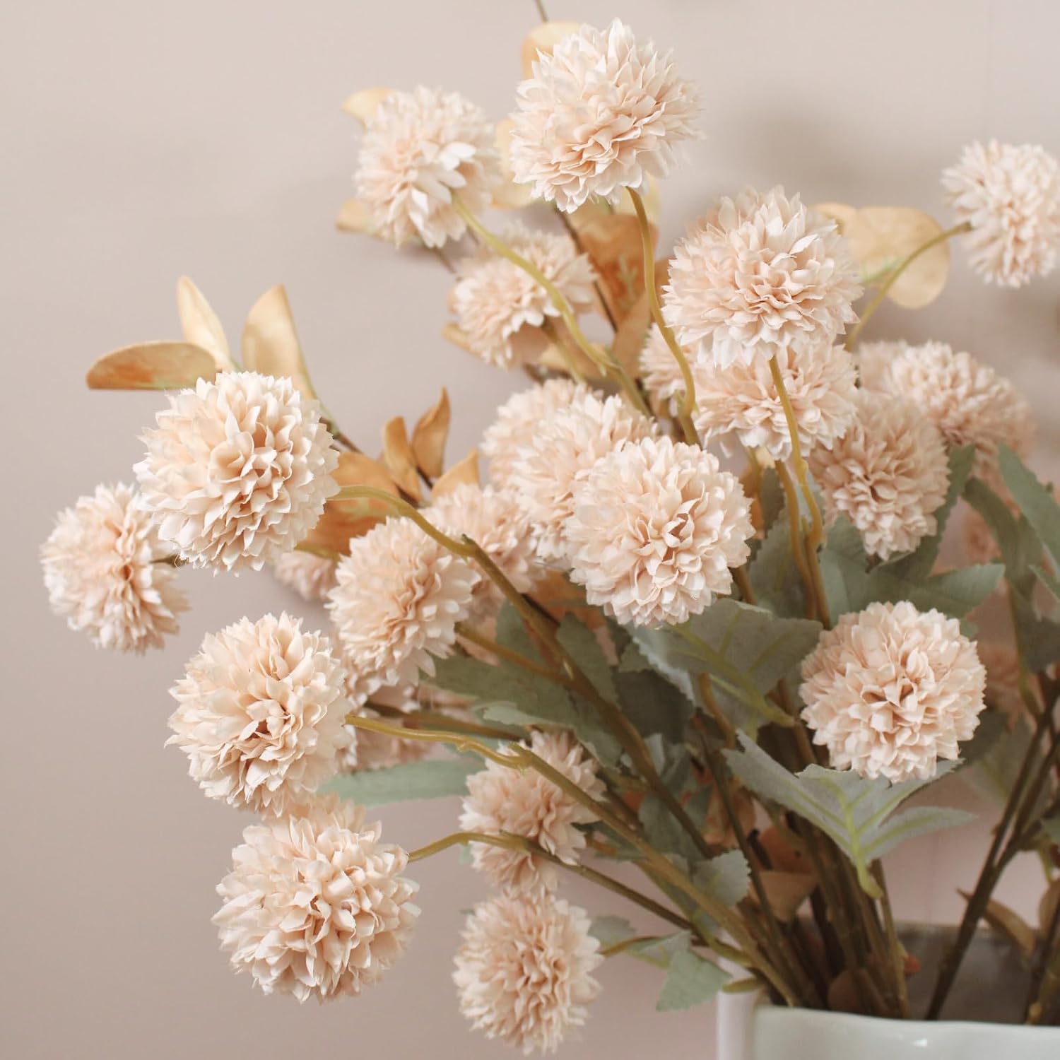 Thumbnail 3 de RyddeligHome Beige Silk Mums 53 cm stems 🌼