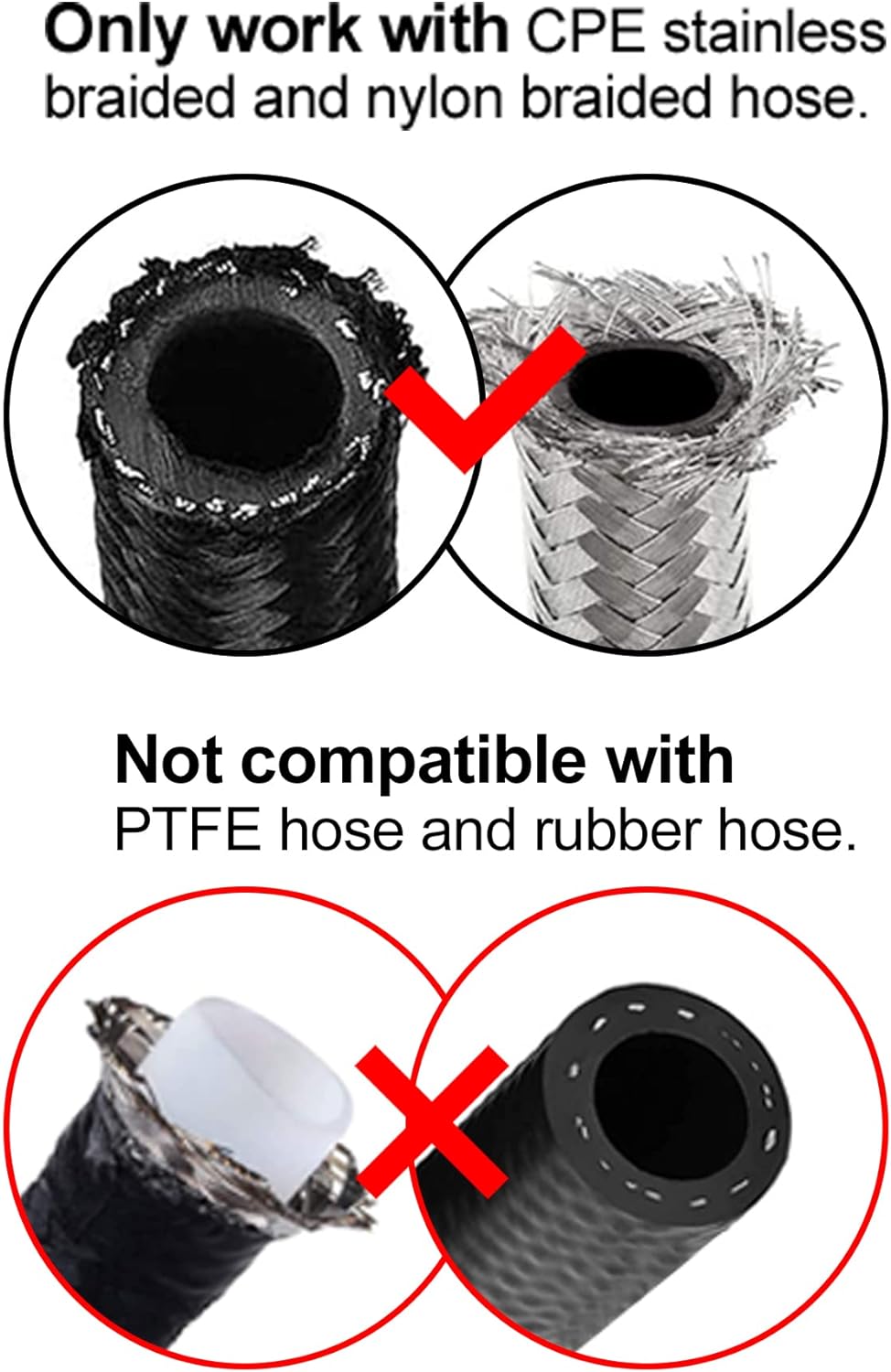 Detalle de EVIL ENERGY 6AN Straight Hose End Fitting 2pcs