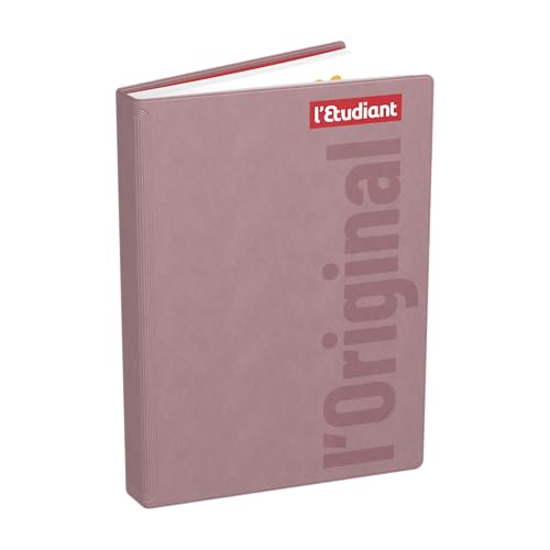 L'ETUDIANT ORIGINAL ROSE Agenda Scolaire 2026‑2027 – Couverture ouatinée, 15x21 cm