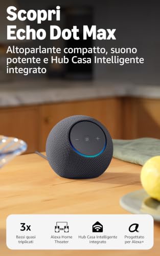 Thumbnail 7 de Amazon Echo Dot Max (ultimo modello) – audio avvolgente, hub Casa Intelligente integrato e controllo vocale Alexa