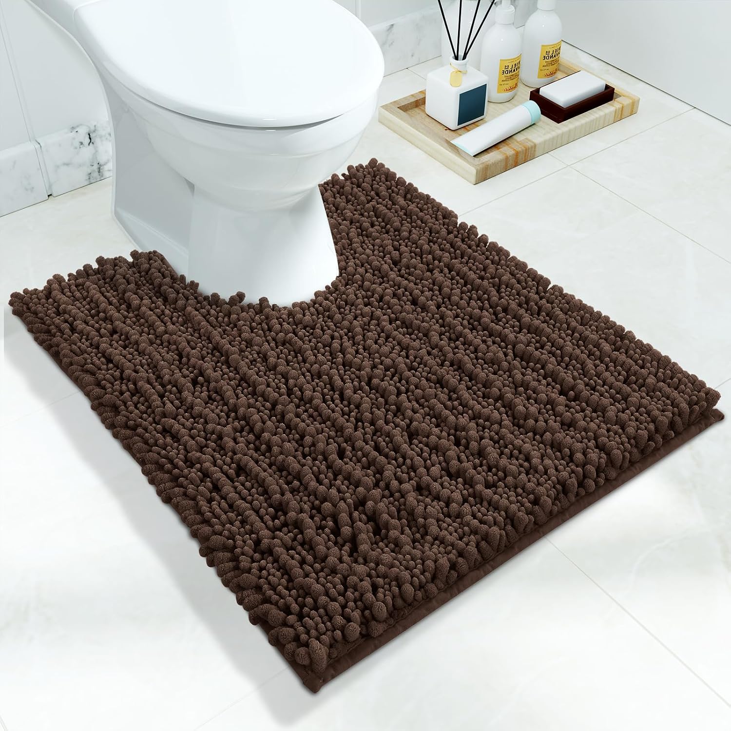 Detalle de Yimobra U-Shaped Toilet Rug, 24 x 20 Inches