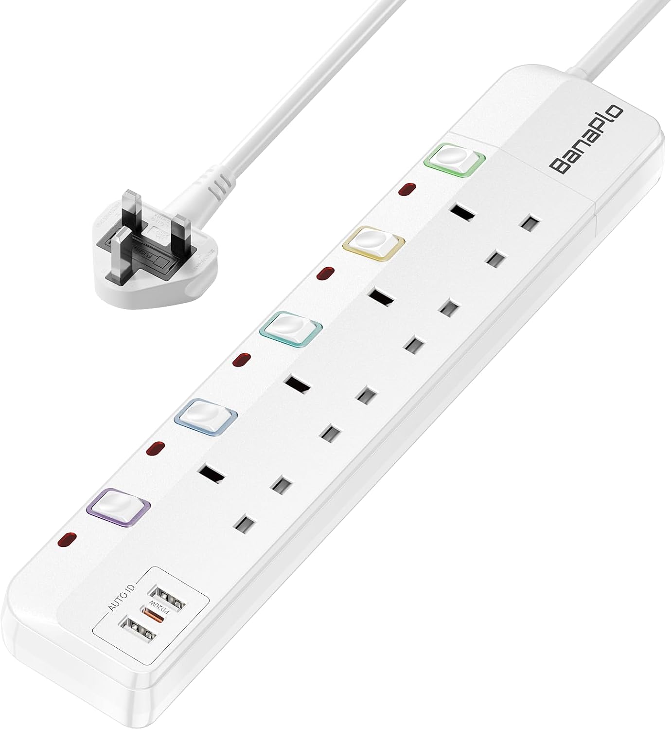Detalle de Banaplo 7-in-1 Extension Lead USB