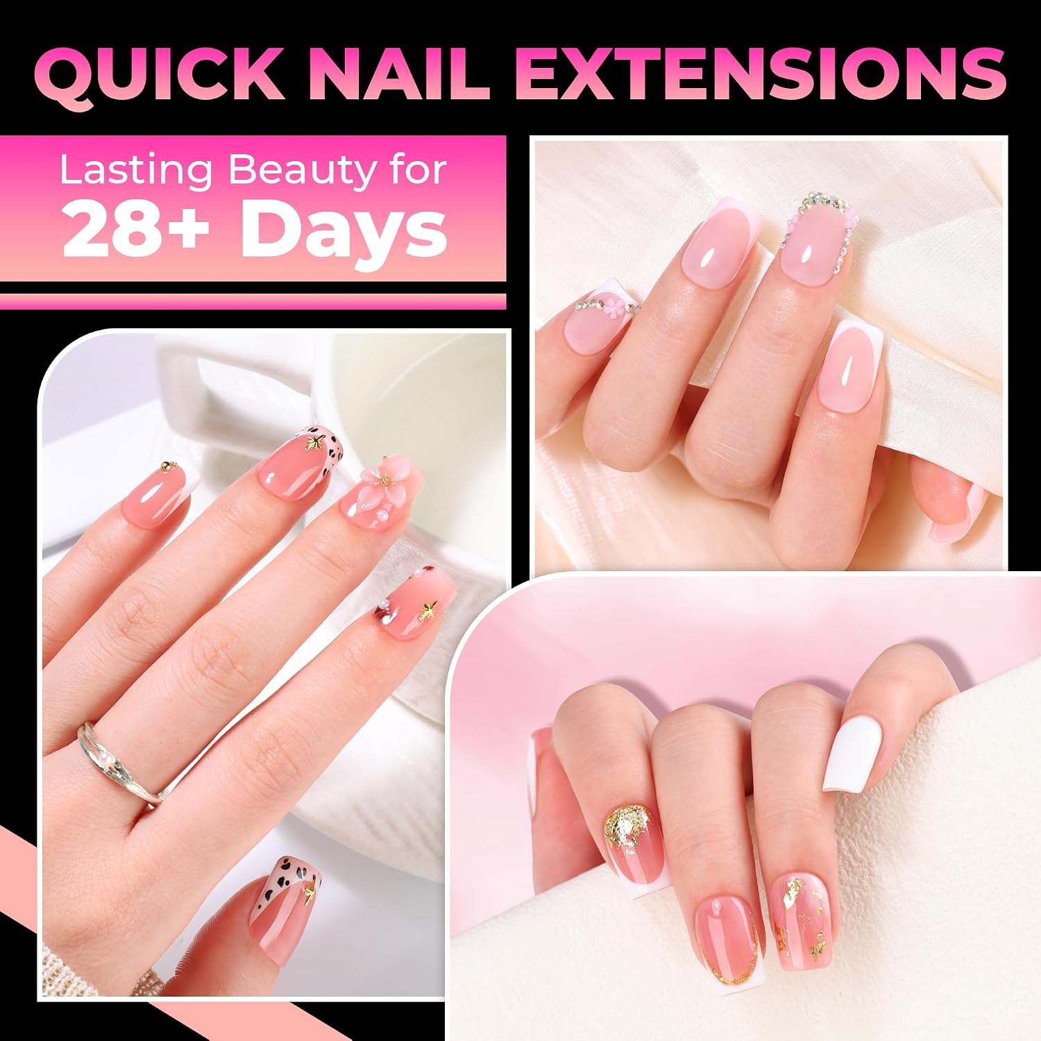 Thumbnail 1 de UNA GELLA UG-A563 Short Square Gel Nail Tips, 510 Pieces, 15 Sizes