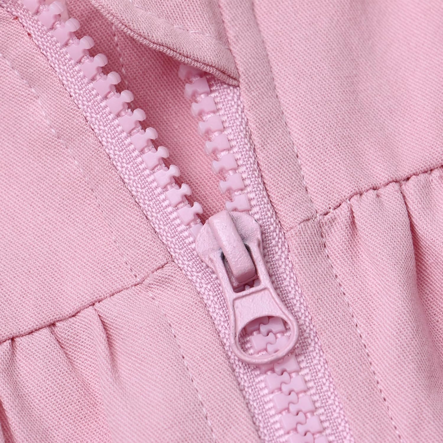 Detalle de famuka Toddler Girls Hooded Jacket: Cotton Windbreaker for Spring to Winter