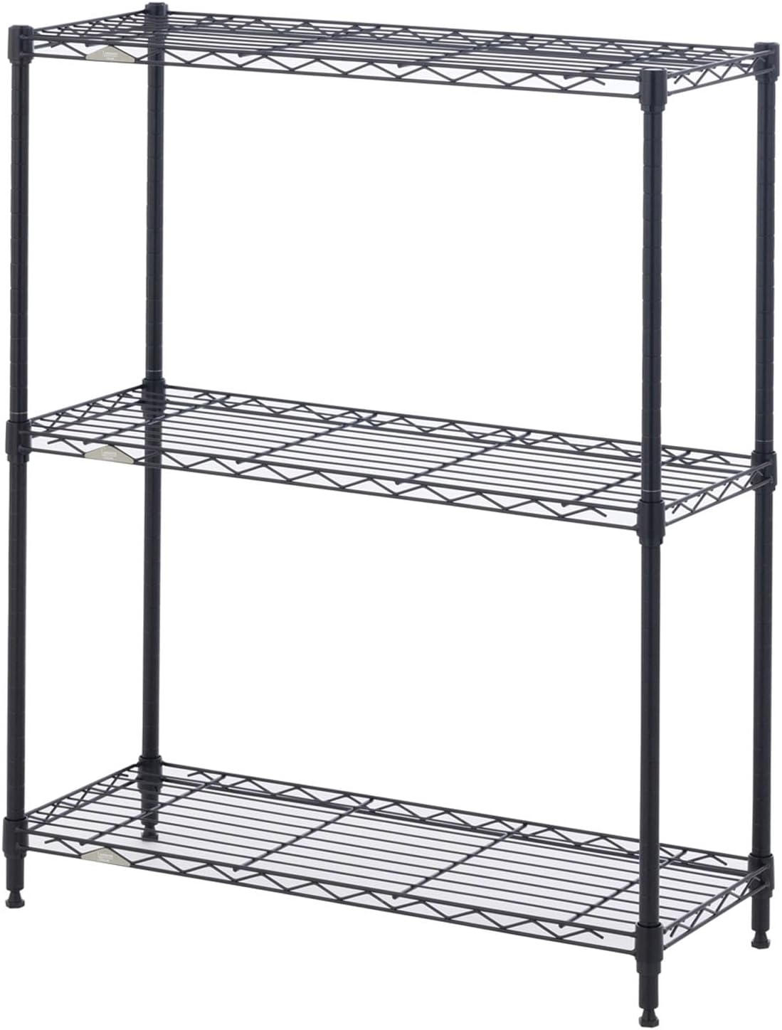 Detalle de ルミナス M9075303BK スチールラック 3段 幅74.5cm・奥行29.5cm、マットブラック