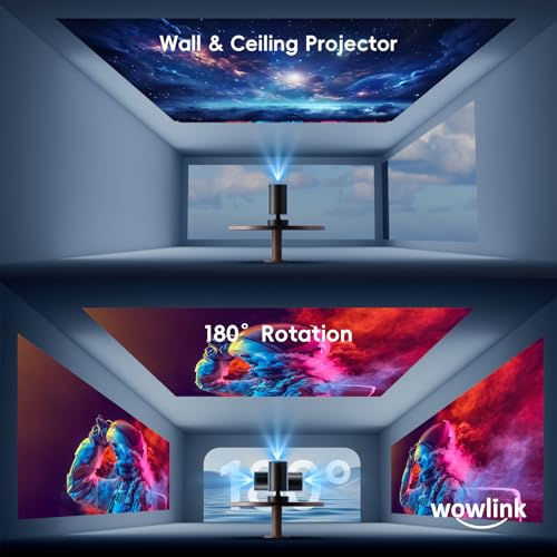 Thumbnail 4 de wowlink W210 Mini proyector portátil con WiFi 6, Bluetooth 5.4 y apps integradas (Air Remote)