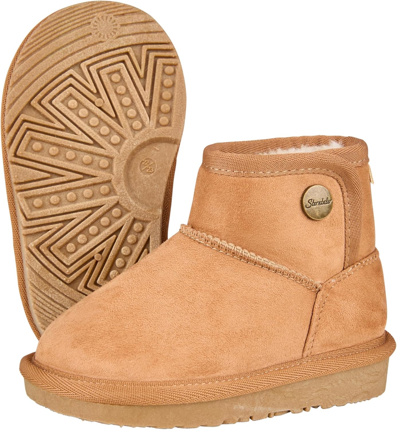 Thumbnail 1 de Sterntaler Unisex Kinder-Halbschuh UniSneaker (Klett, Teddyfutter) – braun melange, Größe 29