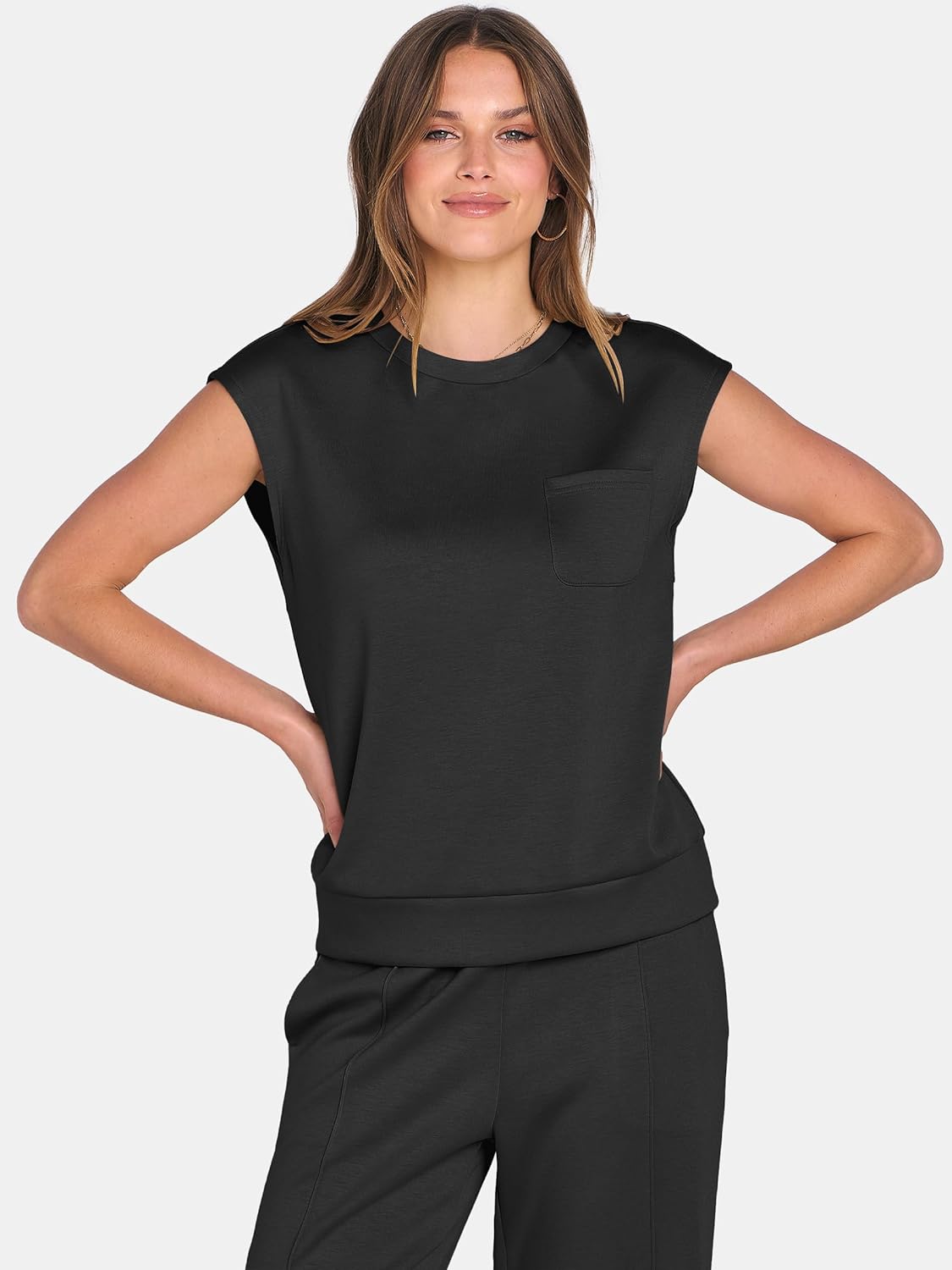 Thumbnail 6 de ANRABESS Two Piece Set for Women: Sleeveless Lounge Set with Wide-Leg Pants (Summer 2026)
