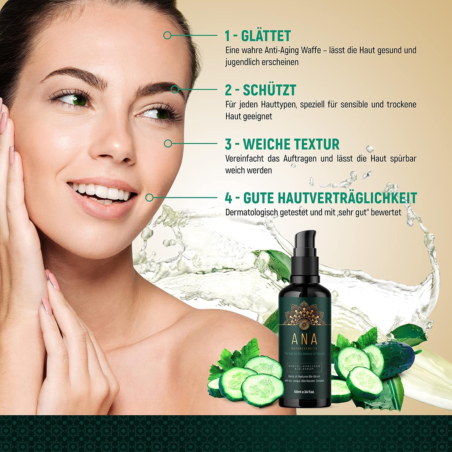 Thumbnail 3 de ANA Naturkosmetik Hyaluronsäure Serum 100 ml