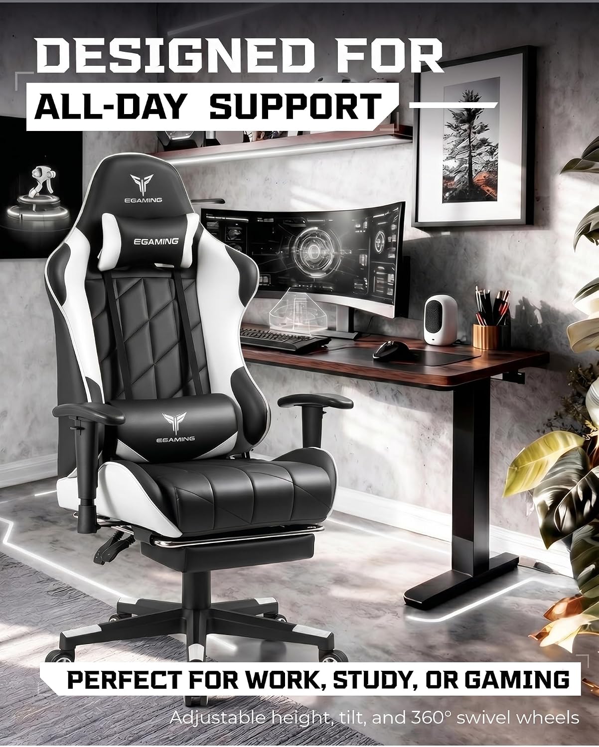Detalle de GTPLAYER Gaming Chair with PU Leather