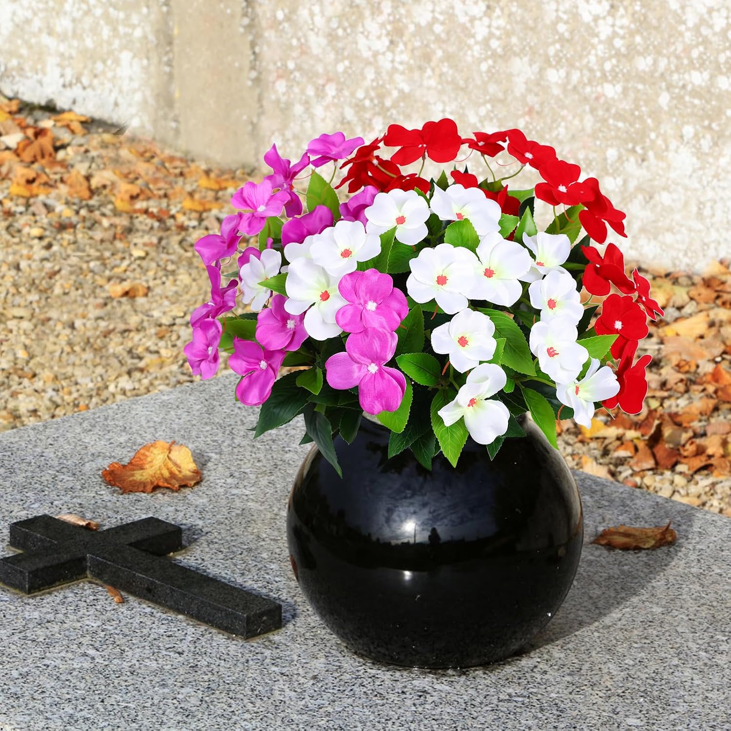 Detalle de Hobyhoon 7-branch faux impatiens bouquet