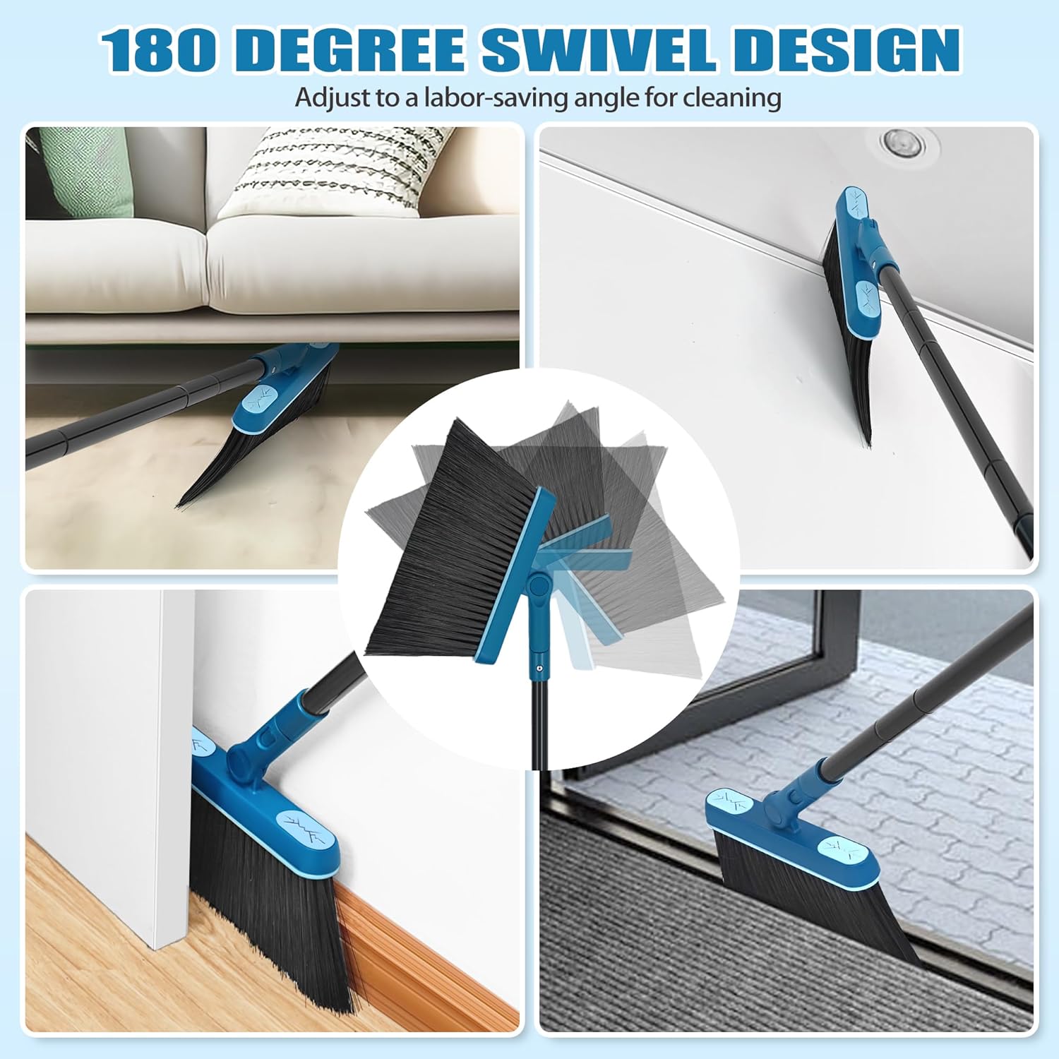 Thumbnail 1 de JEHONN Besen-Set mit 138 cm Stiel