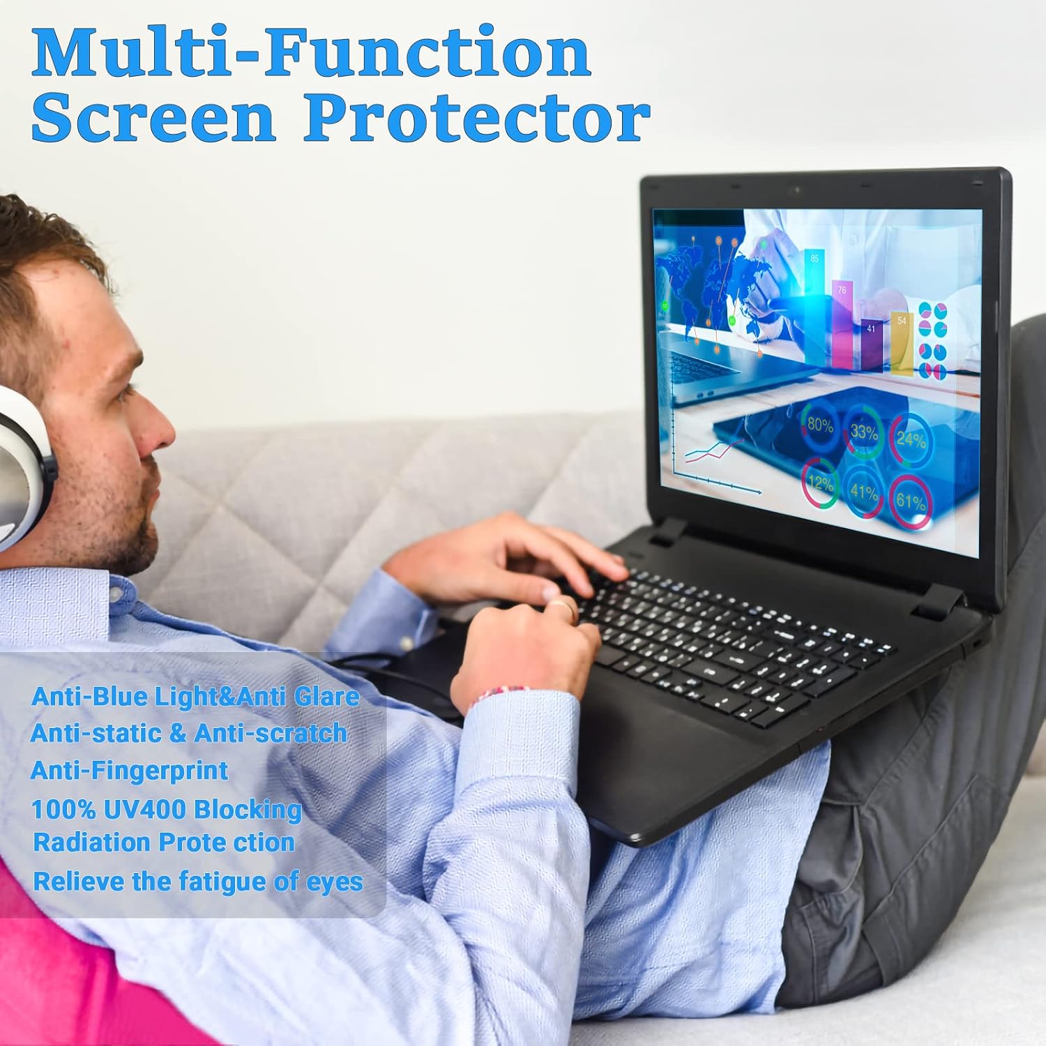 Thumbnail 4 de PYS 2 Pack Blue Light Screen Protector 15.6in