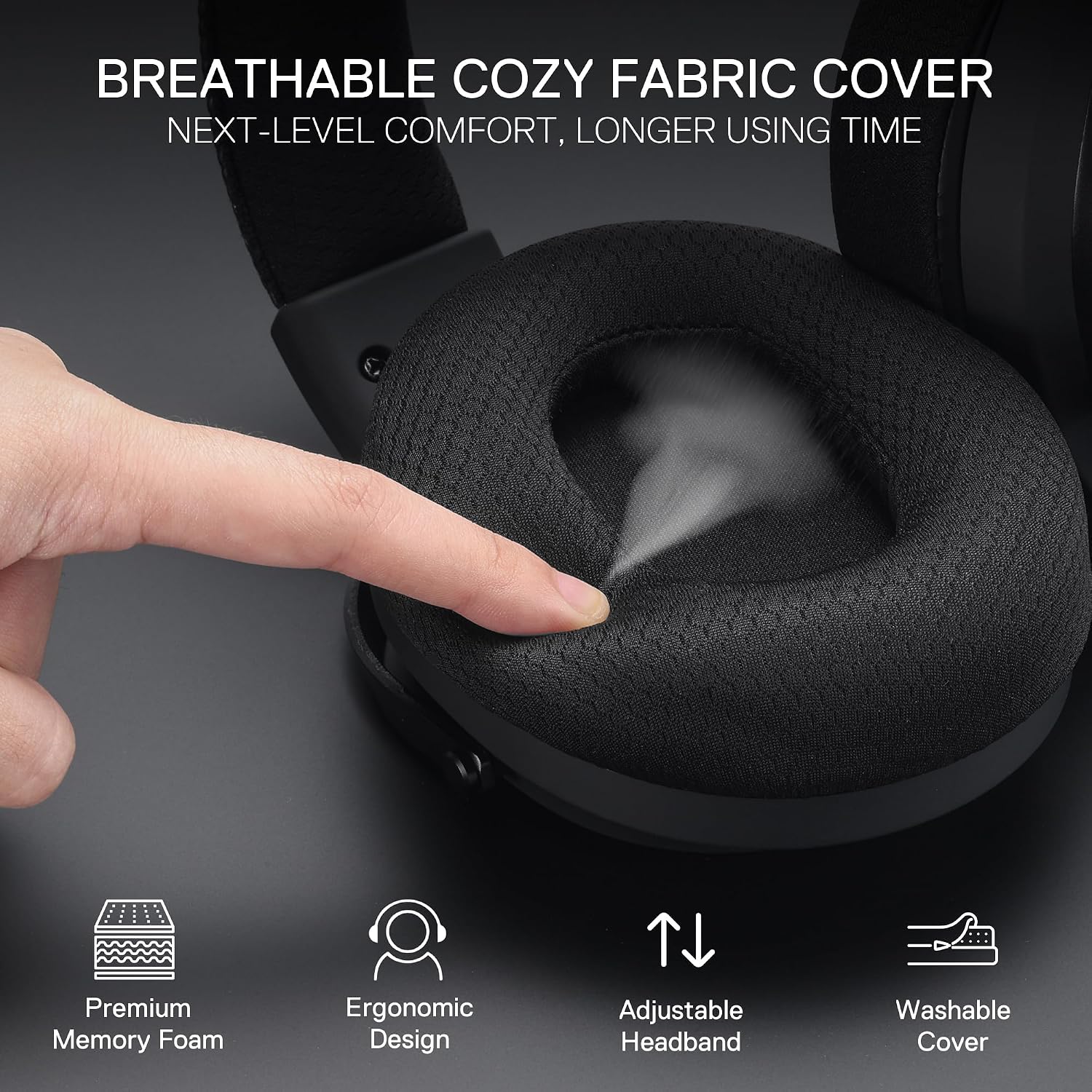 Thumbnail 5 de Redragon H858 3-Mode Wireless Gaming Headset with 7.1 Surround Sound and Detachable Mic