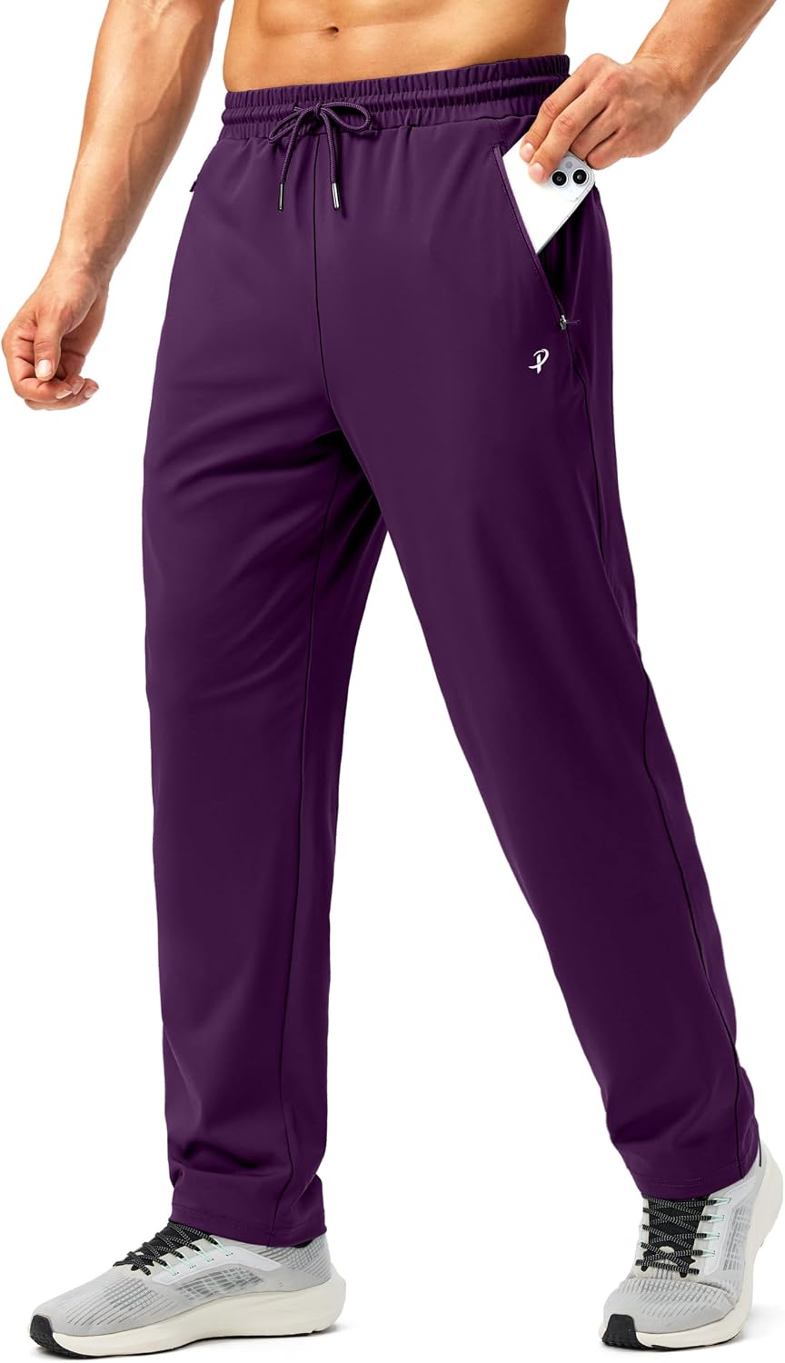 Detalle de Pudolla Men's Sweatpants, 4-Way Stretch