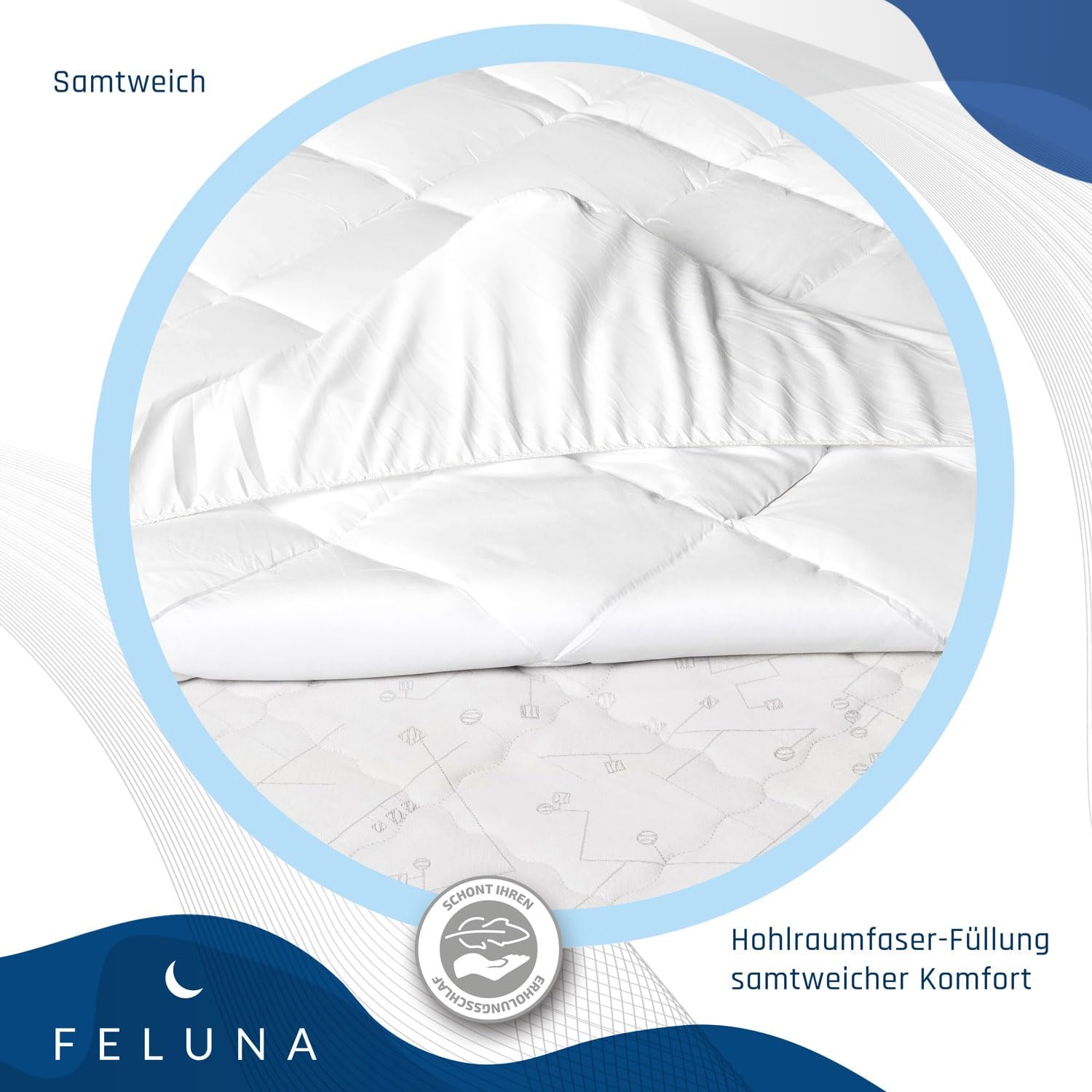 Thumbnail 1 de Feluna sur-Matelas rembourré en microfibre avec protège-matelas intégré – Protecteur 180x200 cm