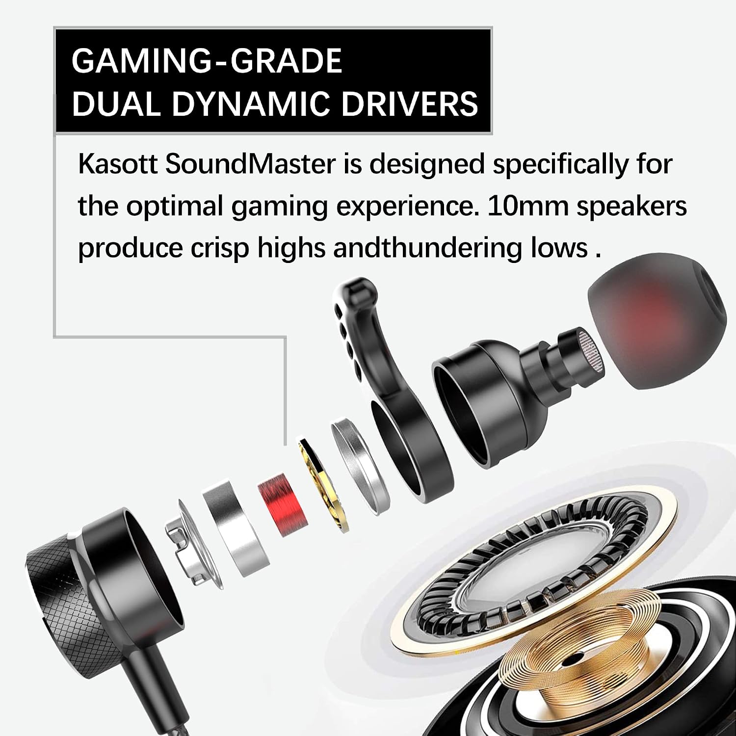 Thumbnail 2 de KASOTT SoundMaster Pro V1 Gaming Earphones