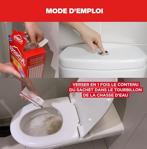 Detalle de Eparcyl Traitement Fosse Septique 12 Mois – 54 Sachets, Action Immédiate