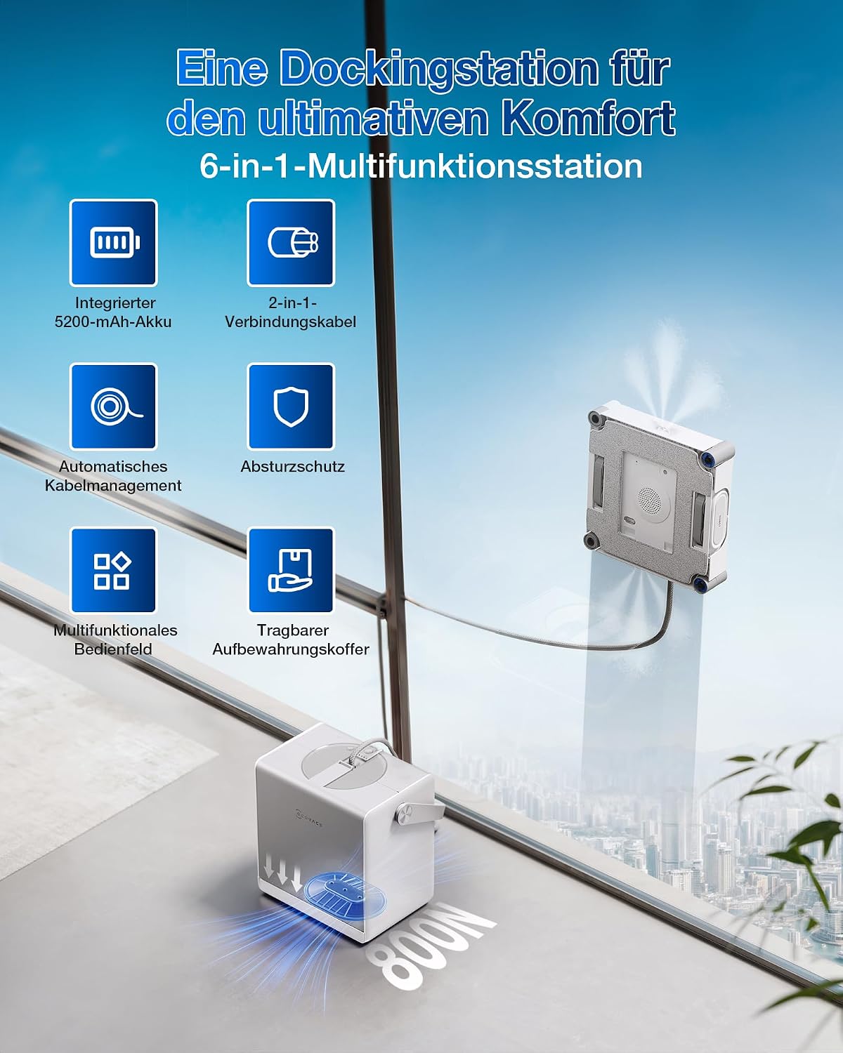 Thumbnail 4 de ECOVACS WINBOT W2S Omni Fensterputzroboter 12-stufiger Schutz