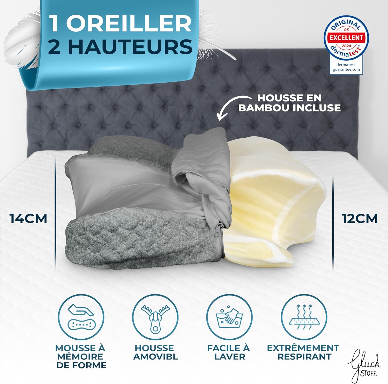 Thumbnail 1 de Glückstoff Oreiller Ergonomique Cervical 30 nuits