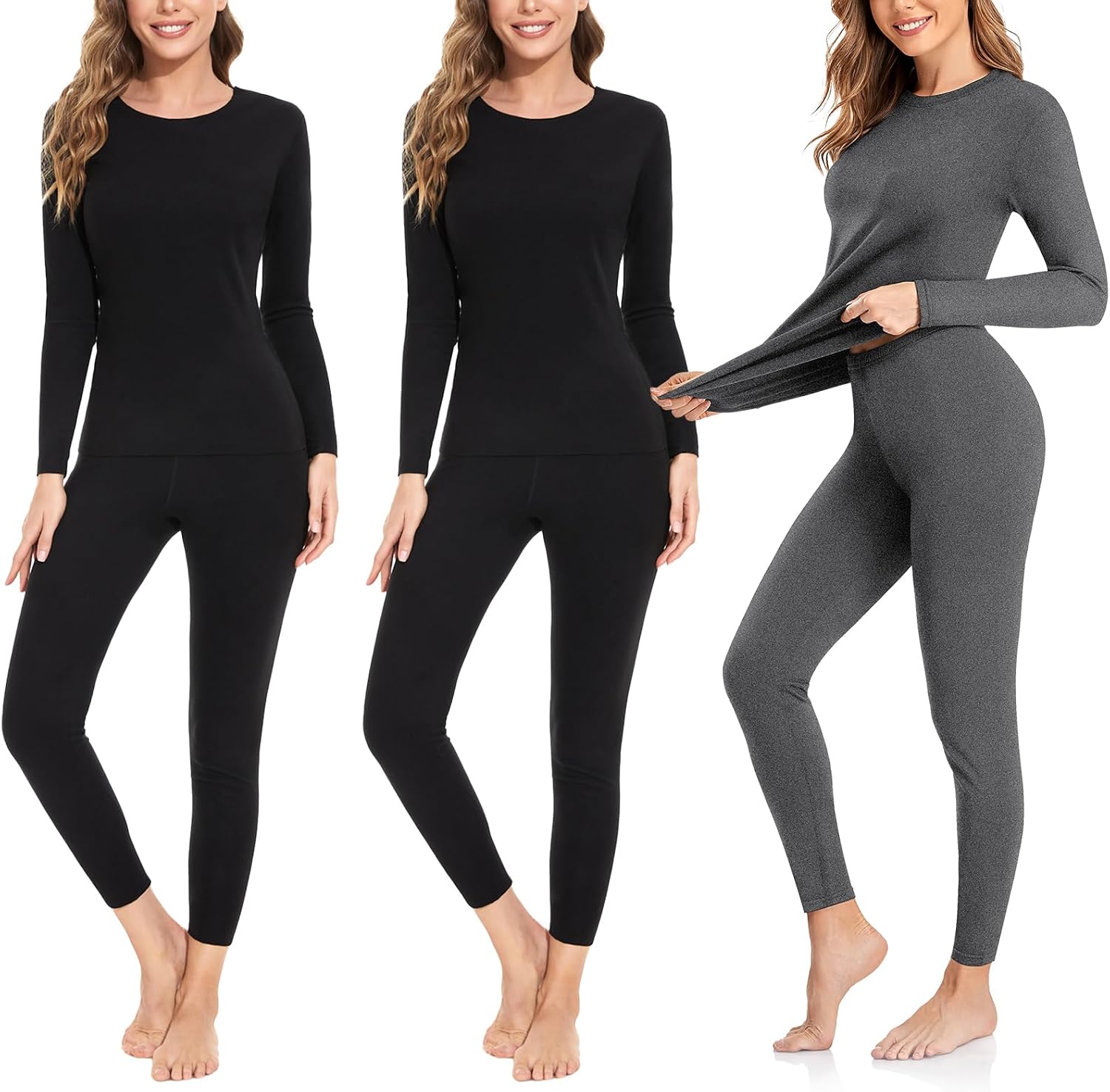 Thumbnail 6 de SIMIYA Women's Thermal Underwear Set, Fleece-Lined