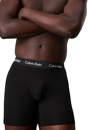 Detalle de Calvin Klein Herren 3er Pack Boxershorts Briefs Boxer Brief Stretch – Schwarz, L