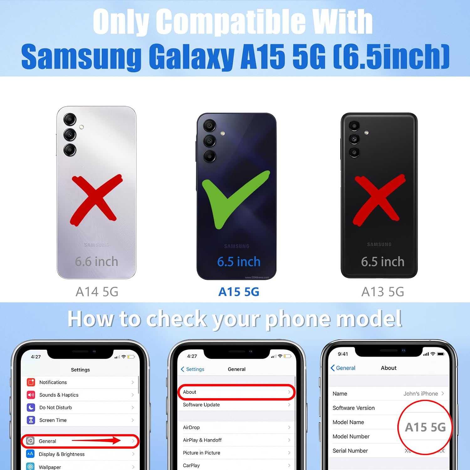 Detalle de Boaretiu Phone Case for Samsung Galaxy A15 5G