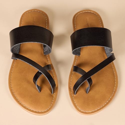Thumbnail 3 de Amazon Essentials Sandalo Infradito Monofascia Donna, Nero, 37.5 EU