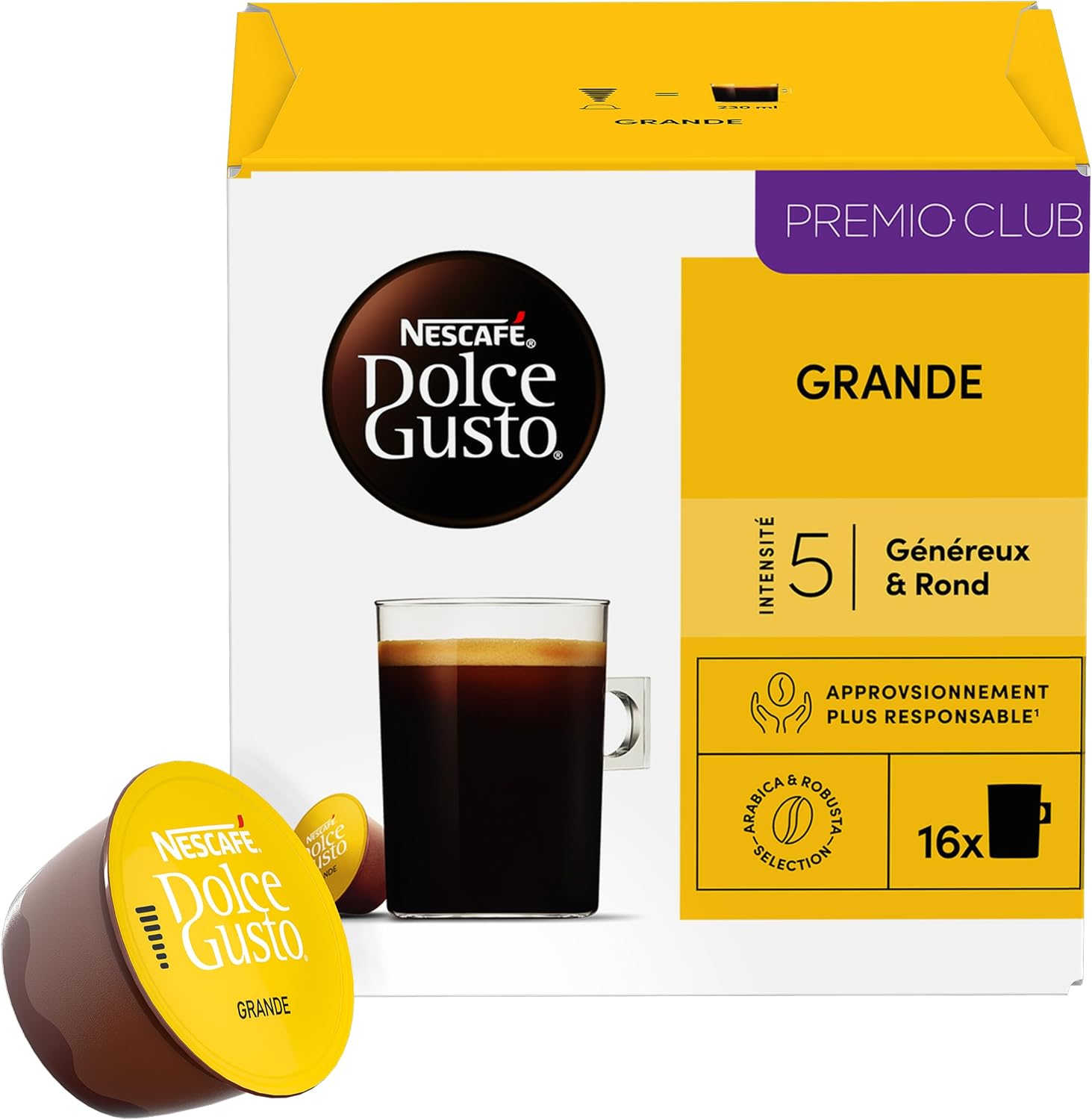 Thumbnail 1 de NESCAFÉ Dolce Gusto Grande – Café Capsule Intensité 5, Arabica & Robusta – 96 Capsules