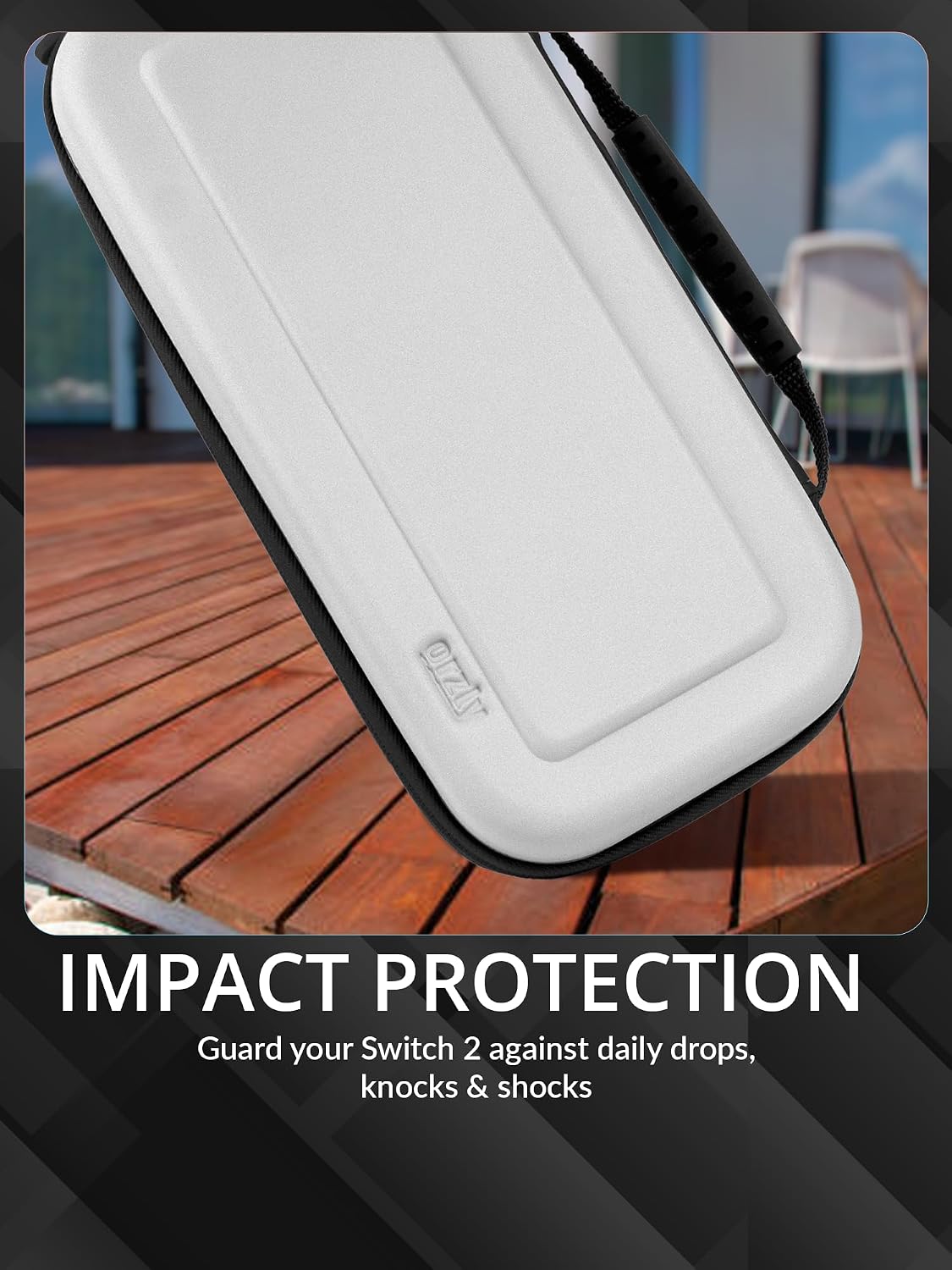 Thumbnail 4 de Orzly Carry Case for Switch 2 (2025) with 7.9-inch Screen Protection – Hard EVA Case with Storage Pockets, White Switch 2 Gift Box Edition