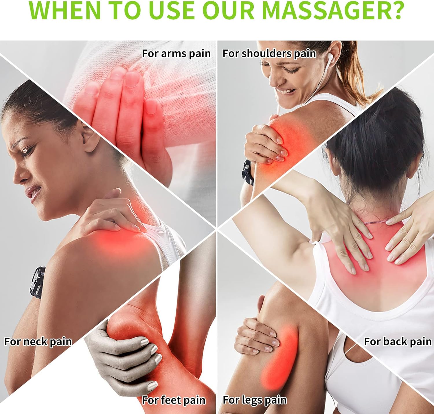 Detalle 2 de iKristin Back Neck Massager with Heat – Shiatsu kneading massage pillow for home and car