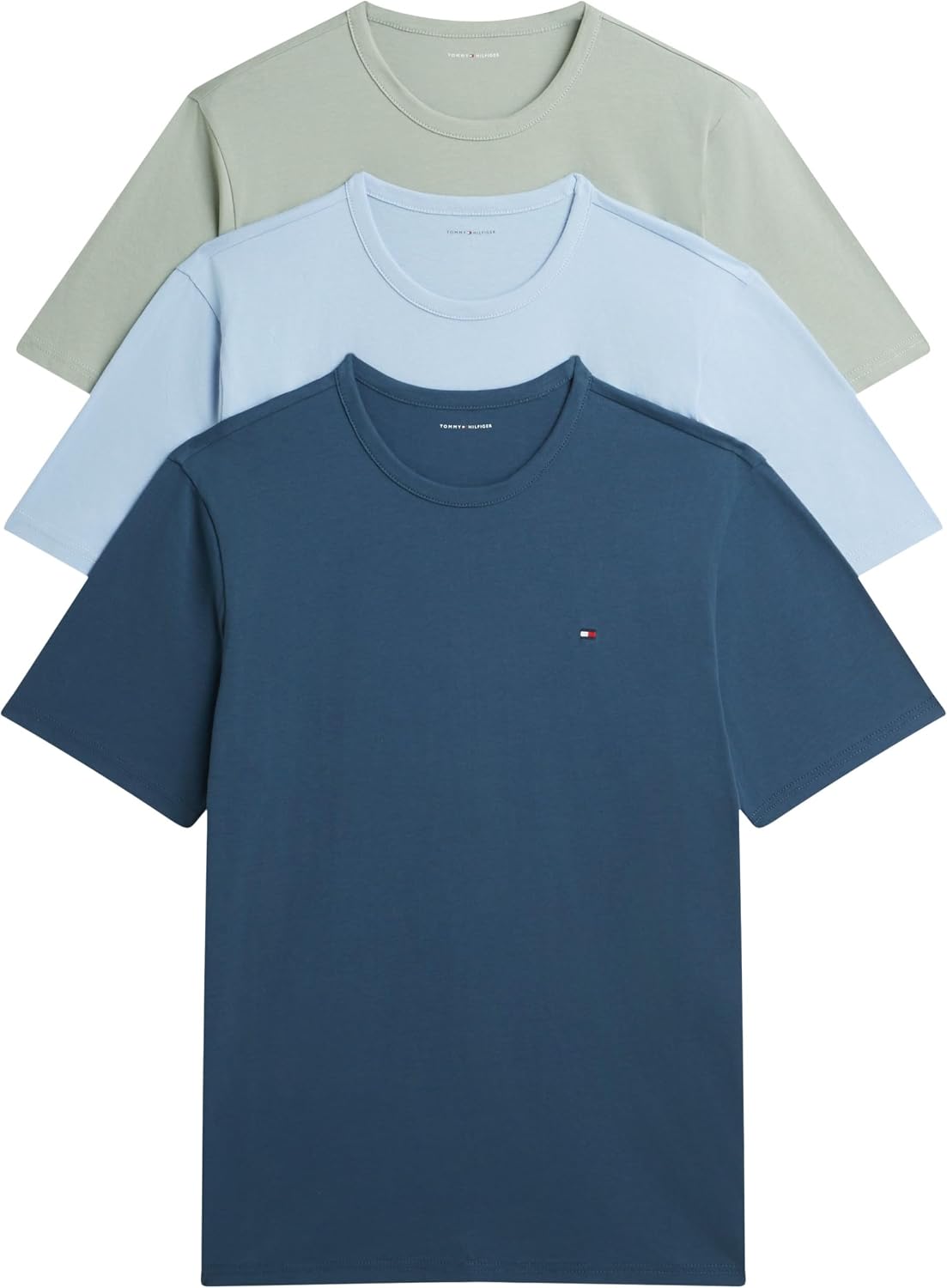 Detalle de Tommy Hilfiger Herren 3p Ss Tee UM0UM03870 – T-Shirt im 3er-Pack