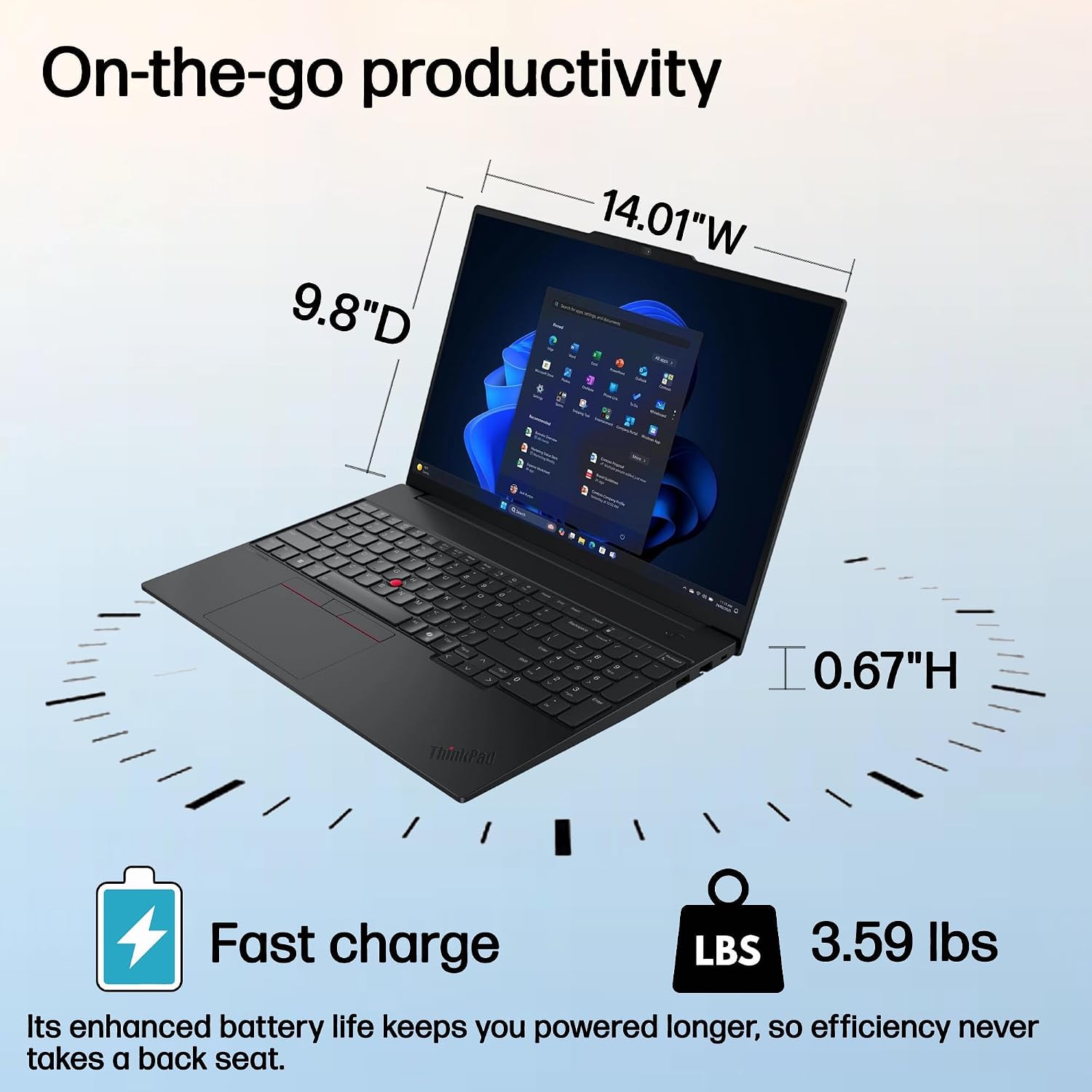 Detalle 2 de Lenovo ThinkPad E16 Gen 3 laptop