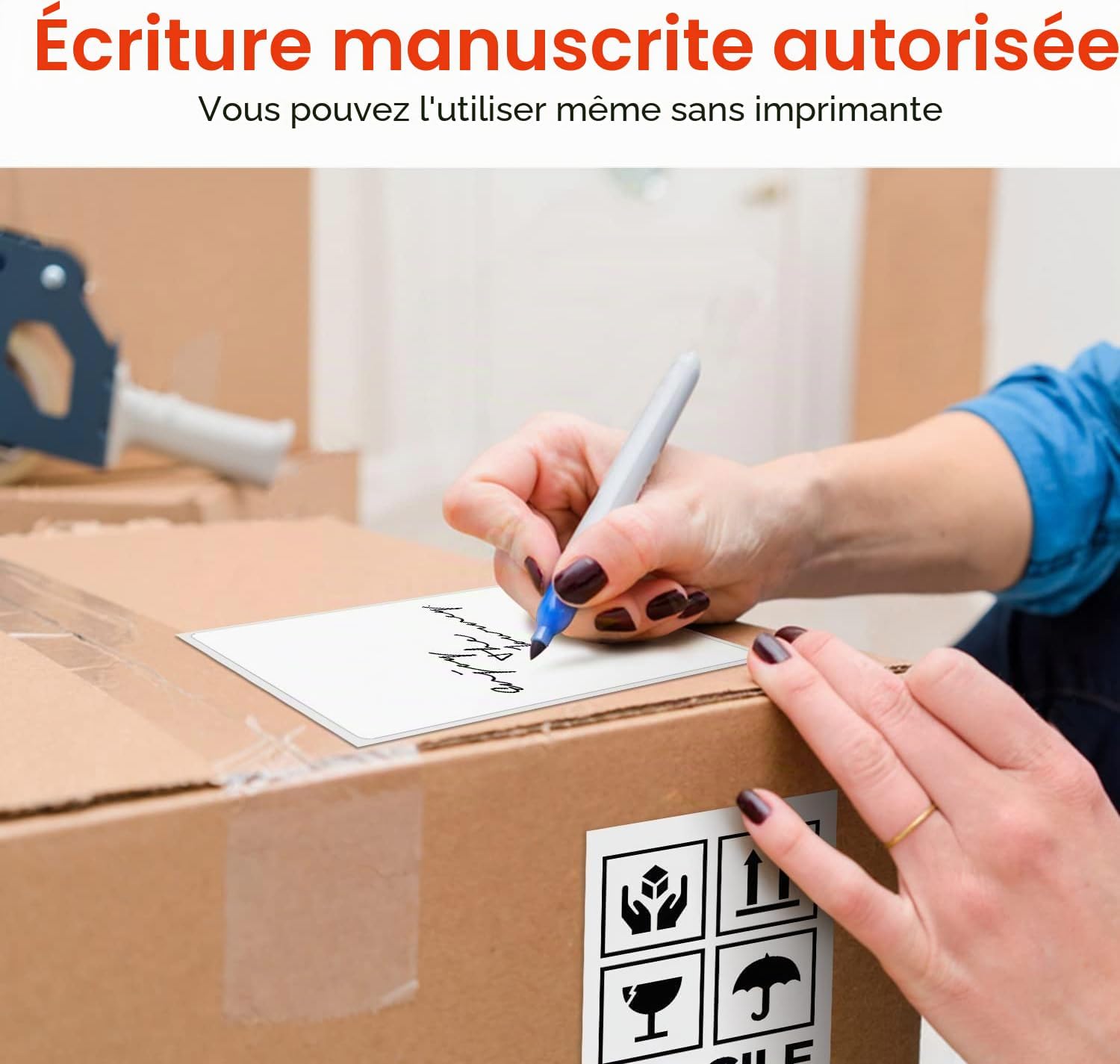 Detalle de MUNBYN Etiquettes Thermiques 4x6 - 500 étiquettes 10 x 15 cm, résistant et sans BPA