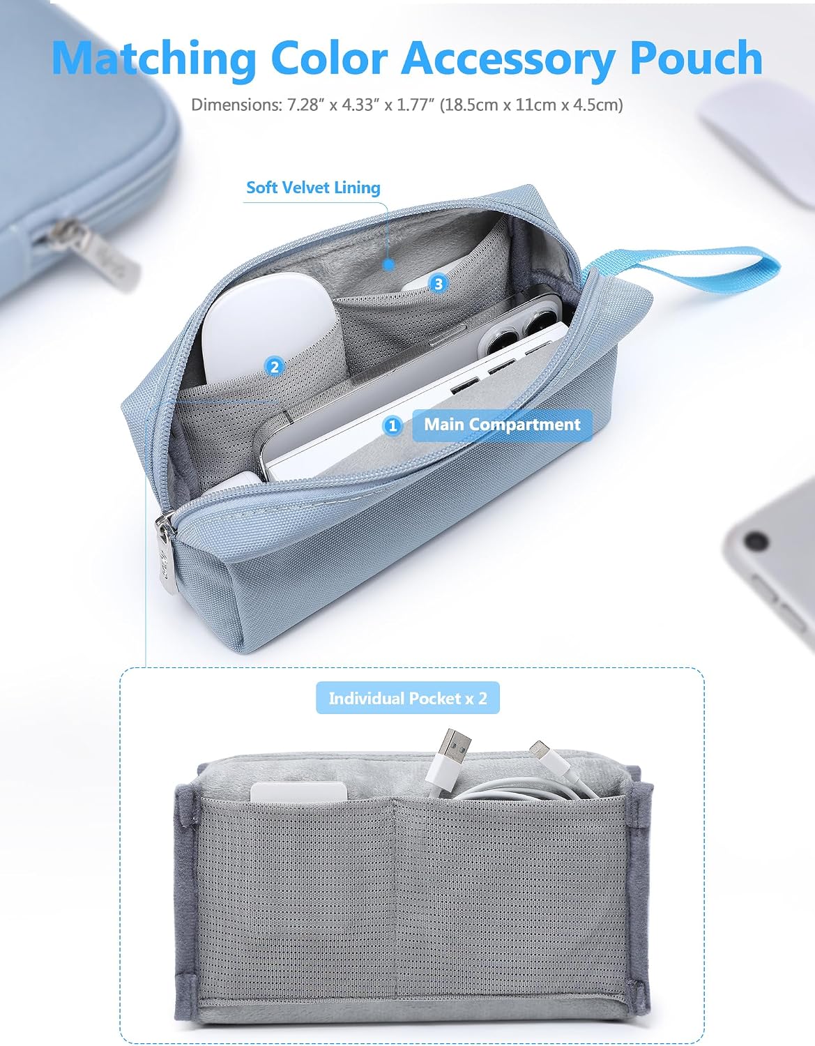 Thumbnail 4 de HYZUO 15-16 Inch Laptop Sleeve Bag Set for MacBook Pro 16 and More