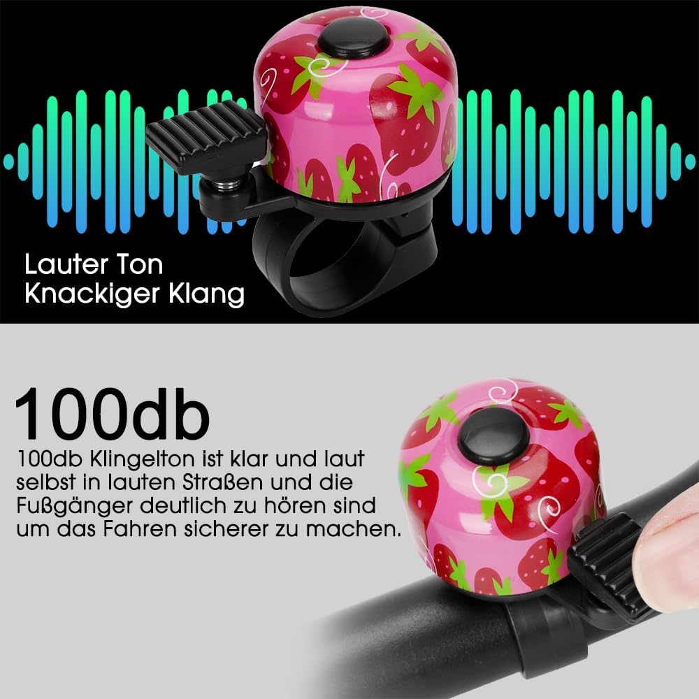 Thumbnail 1 de Kinder-Fahrradklingel (120 dB) – Mini, laut & drehbar am Lenker für Fahrrad, Roller & Laufrad