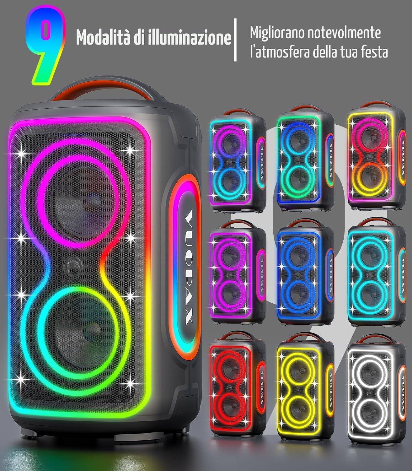 Thumbnail 6 de VUOPAX Cassa Bluetooth Potente 200W per party 📢