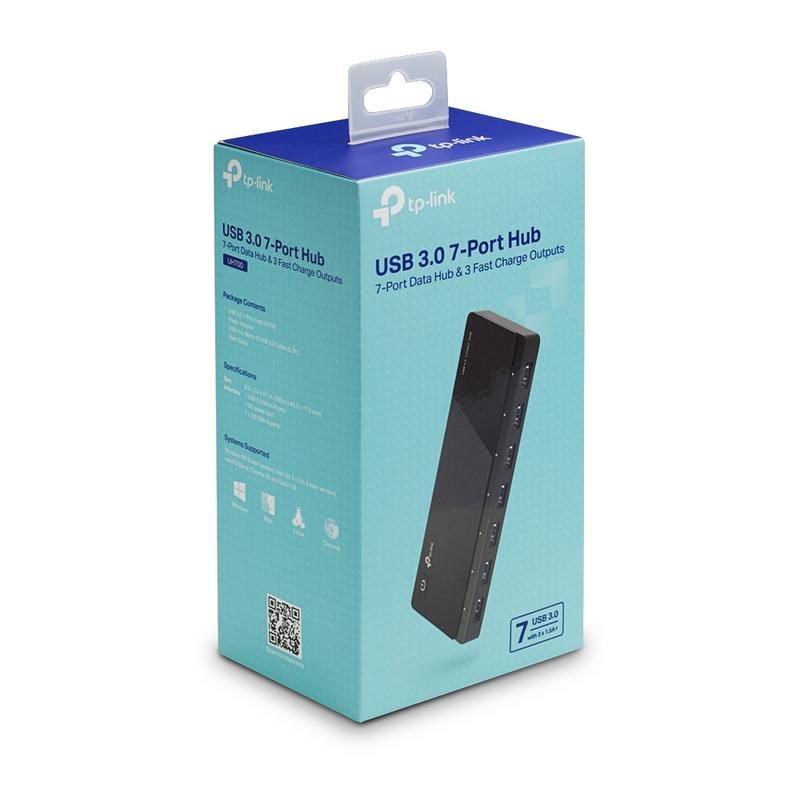 Detalle 2 de TP-Link UH700 Hub 7 Puertos USB 3.0: amplia conectividad y carga rápida para tu PC
