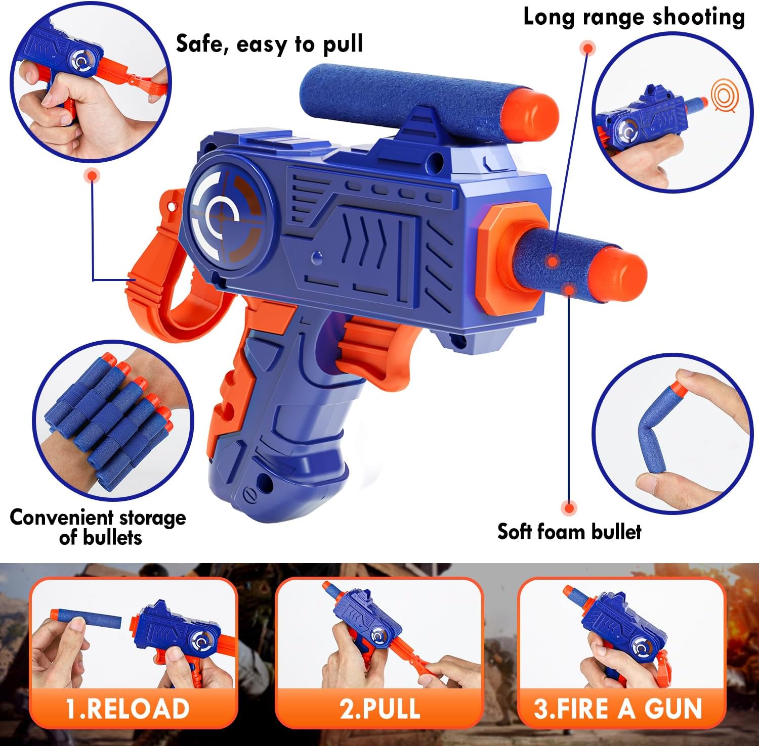 Detalle de Lehoo Castle Electronic Target for Nerf Guns (Black) – digital auto scoring target with 4 modes, lights & sound