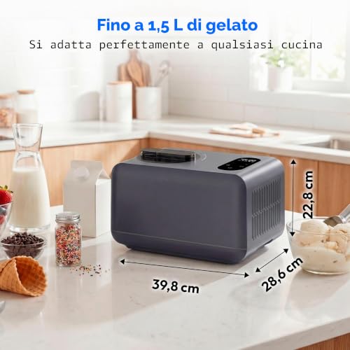 Detalle de MEDION Gelatiera con compressore: gelato, yogurt e granita senza preriscaldamento