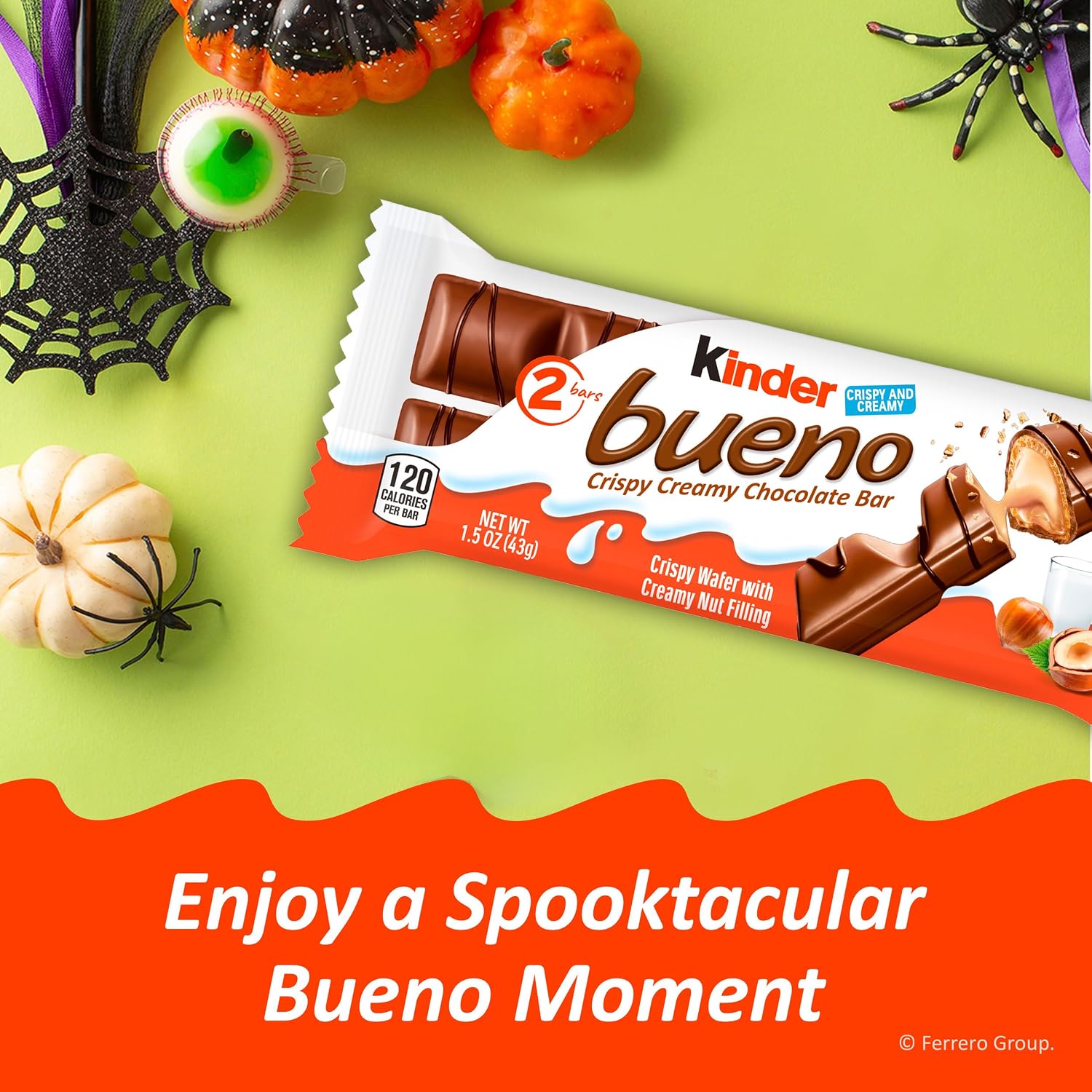 Detalle 2 de Kinder Bueno 10009800552020 Milk Chocolate Bars, 30 Individually Wrapped Packs