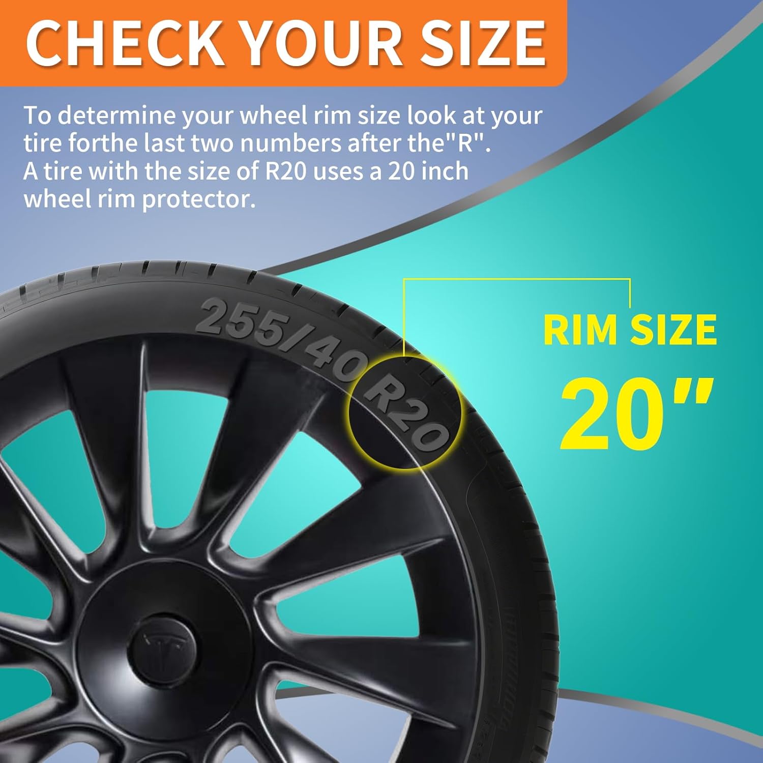 Thumbnail 3 de RAYLUXE Tesla Model Y Rim Protector for 20" Induction Wheels (2020-2024) — Matte Black, 4-Piece Set
